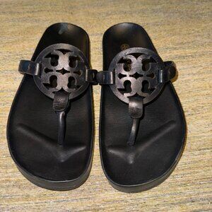 Tory Burch Miller Cloud Sandals - Black - US Women's 7.5